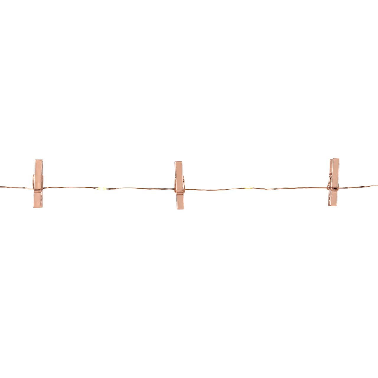 12 Pack: 45ct. Warm White LED Rose Gold Clip Lights by Ashland®